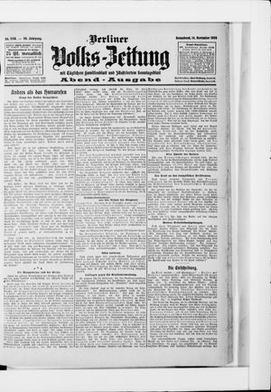 Berliner Volkszeitung on Nov 14, 1908