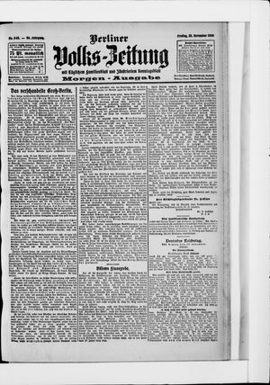 Berliner Volkszeitung vom 20.11.1908