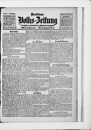 Berliner Volkszeitung vom 22.11.1908