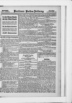 Berliner Volkszeitung vom 22.11.1908