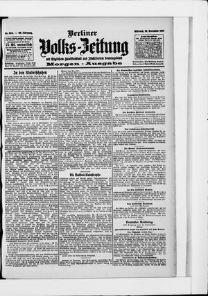Berliner Volkszeitung vom 25.11.1908