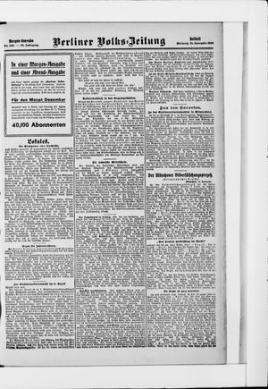 Berliner Volkszeitung vom 25.11.1908
