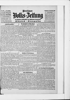 Berliner Volkszeitung vom 28.11.1908