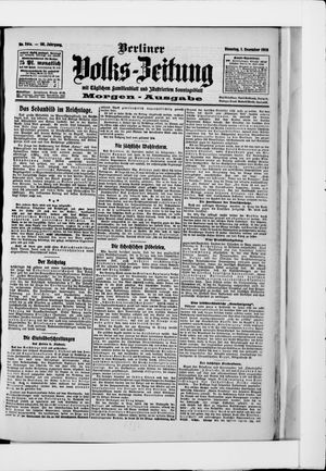 Berliner Volkszeitung vom 01.12.1908