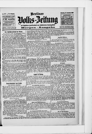 Berliner Volkszeitung vom 15.12.1908