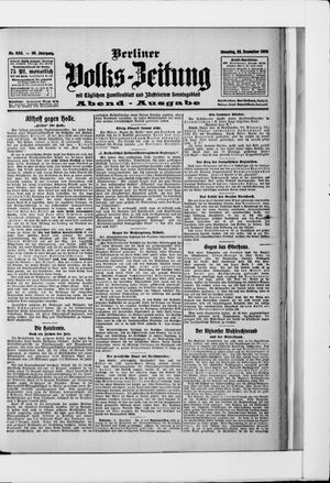 Berliner Volkszeitung on Dec 22, 1908