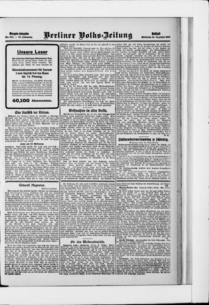 Berliner Volkszeitung vom 23.12.1908