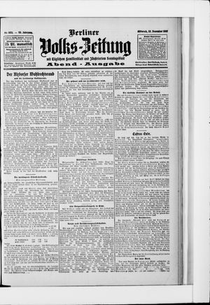 Berliner Volkszeitung vom 23.12.1908