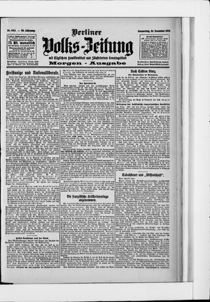 Berliner Volkszeitung vom 24.12.1908