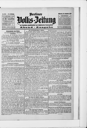 Berliner Volkszeitung vom 30.12.1908