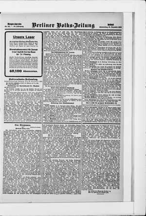 Berliner Volkszeitung vom 31.12.1908