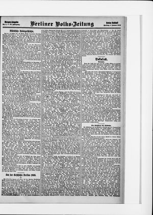 Berliner Volkszeitung vom 01.01.1909
