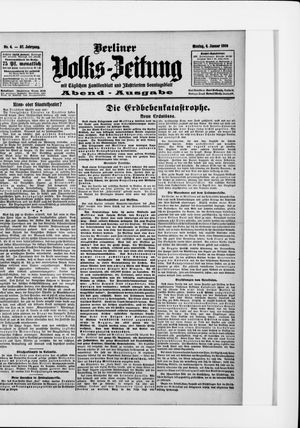Berliner Volkszeitung vom 04.01.1909