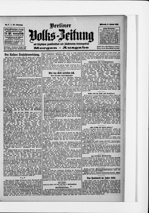 Berliner Volkszeitung vom 06.01.1909