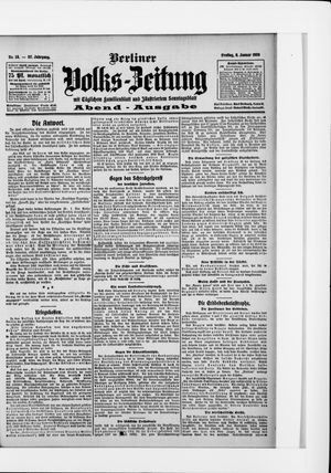 Berliner Volkszeitung vom 08.01.1909