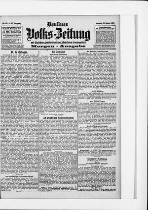 Berliner Volkszeitung on Jan 19, 1909