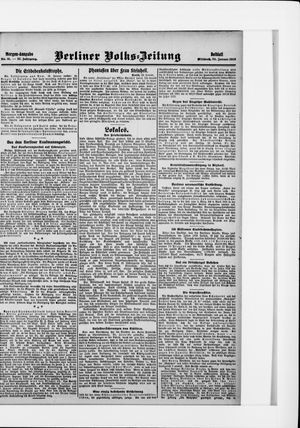 Berliner Volkszeitung vom 20.01.1909