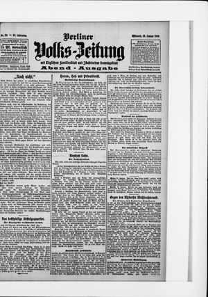Berliner Volkszeitung vom 20.01.1909