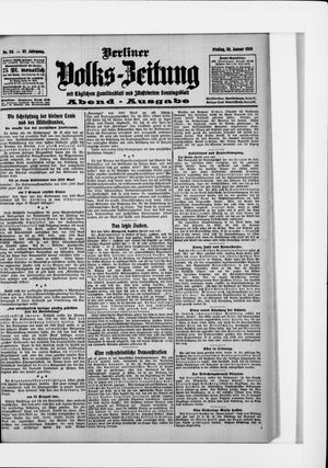 Berliner Volkszeitung on Jan 22, 1909