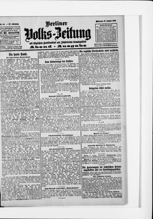 Berliner Volkszeitung vom 27.01.1909