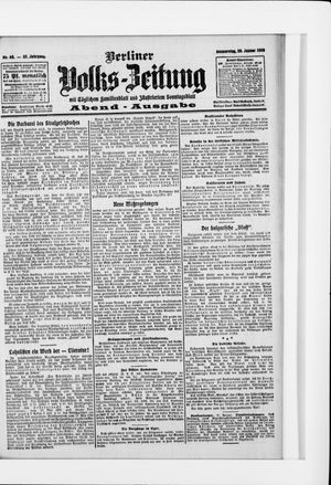 Berliner Volkszeitung vom 28.01.1909