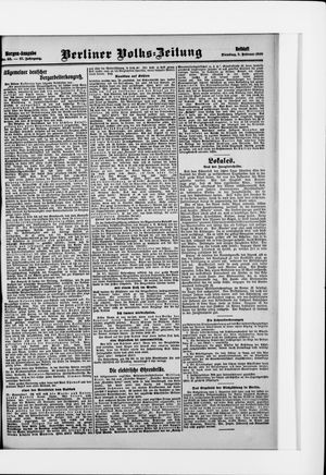Berliner Volkszeitung vom 02.02.1909