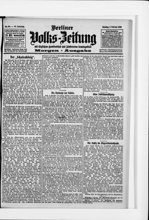Berliner Volkszeitung vom 07.02.1909