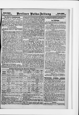 Berliner Volkszeitung vom 07.02.1909