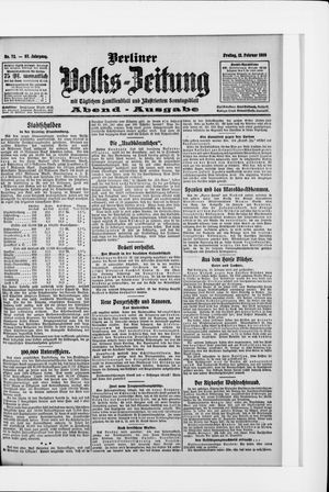 Berliner Volkszeitung vom 12.02.1909