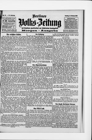 Berliner Volkszeitung vom 14.02.1909