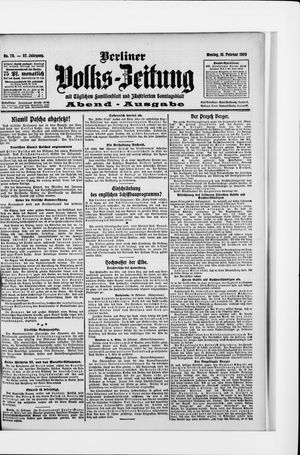 Berliner Volkszeitung vom 15.02.1909