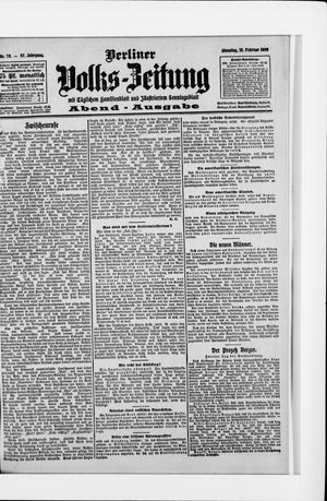 Berliner Volkszeitung vom 16.02.1909