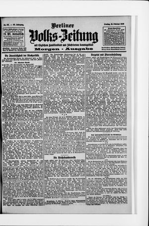 Berliner Volkszeitung vom 19.02.1909
