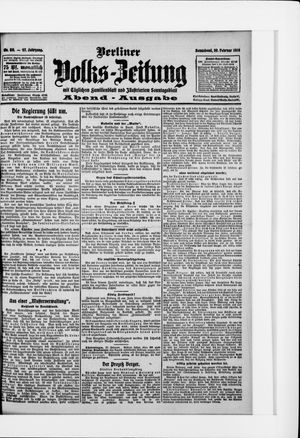 Berliner Volkszeitung vom 20.02.1909