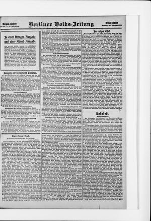 Berliner Volkszeitung vom 21.02.1909