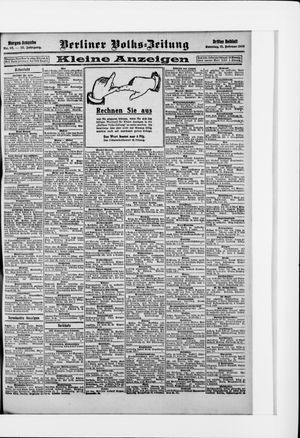 Berliner Volkszeitung vom 21.02.1909