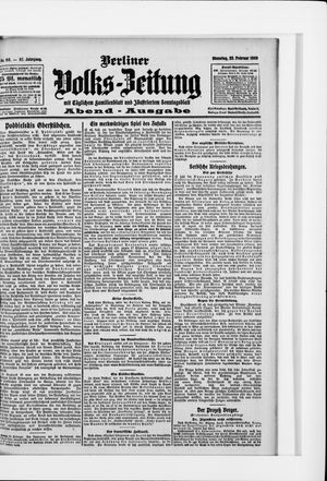 Berliner Volkszeitung vom 23.02.1909
