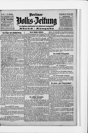 Berliner Volkszeitung vom 25.02.1909