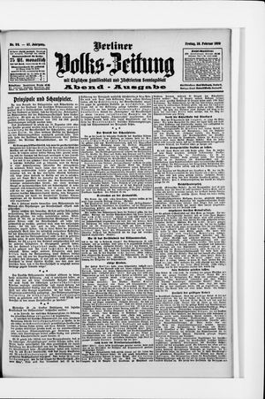 Berliner Volkszeitung vom 26.02.1909