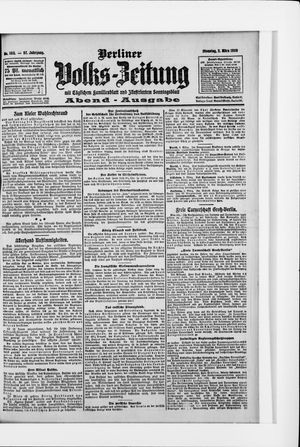 Berliner Volkszeitung vom 02.03.1909