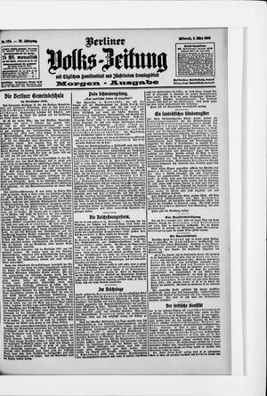 Berliner Volkszeitung vom 03.03.1909