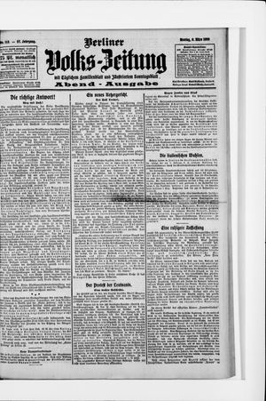 Berliner Volkszeitung vom 08.03.1909
