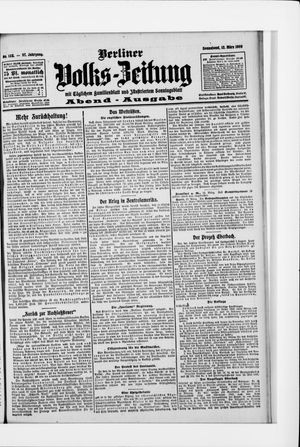 Berliner Volkszeitung on Mar 13, 1909
