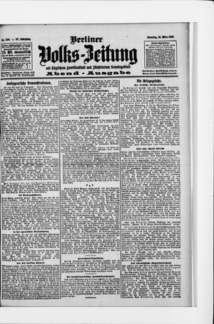 Berliner Volkszeitung vom 16.03.1909