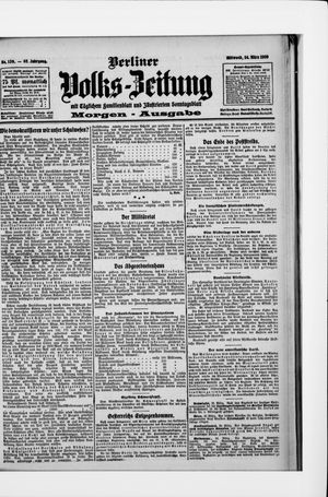 Berliner Volkszeitung vom 24.03.1909