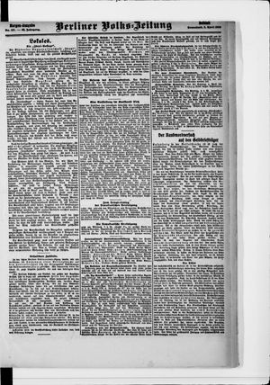 Berliner Volkszeitung vom 03.04.1909