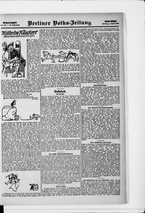 Berliner Volkszeitung vom 04.04.1909