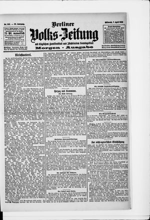 Berliner Volkszeitung on Apr 7, 1909
