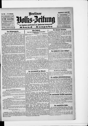 Berliner Volkszeitung vom 10.04.1909