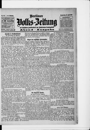 Berliner Volkszeitung vom 15.04.1909